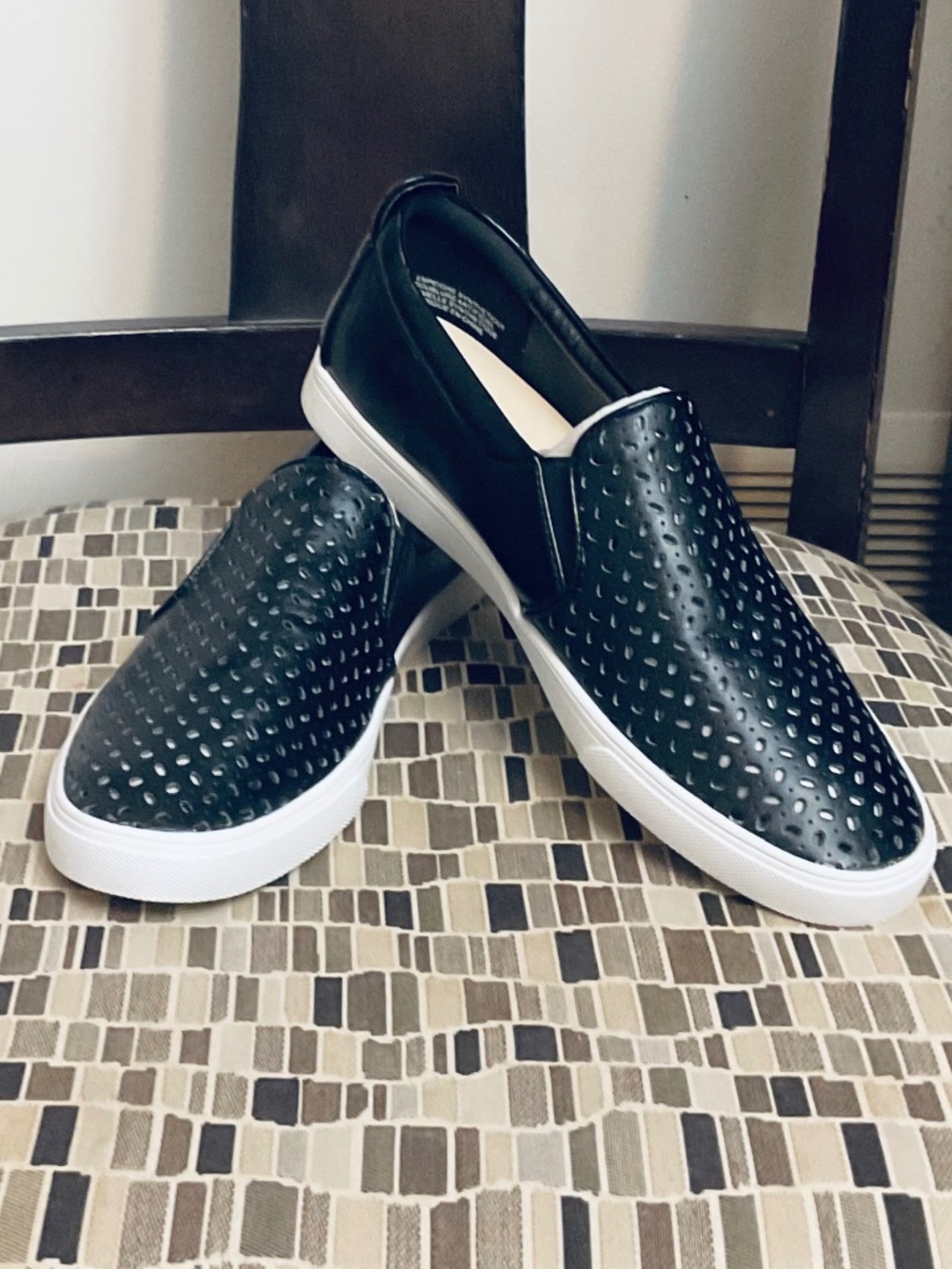 Nine West Black Perforated Slip-On Sneakers - Brand New Size 8.5